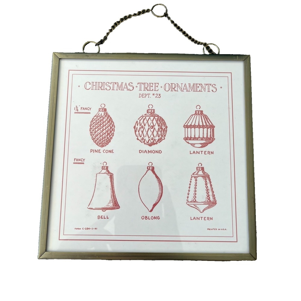 Vintage Christmas Wall Decoration Tree Ornaments Retro Festive Holiday Classic
